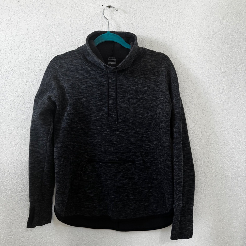 Champion Women Heathered Charcoal Cowl Neck Long Sleeve Pullover Sweatshirt M‎